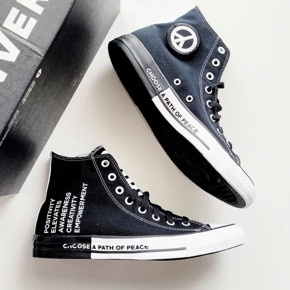 Converse Shoes Converse Seek Peace Black All Star Chuck Taylor